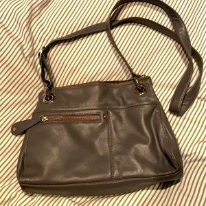 Leather crossover bag